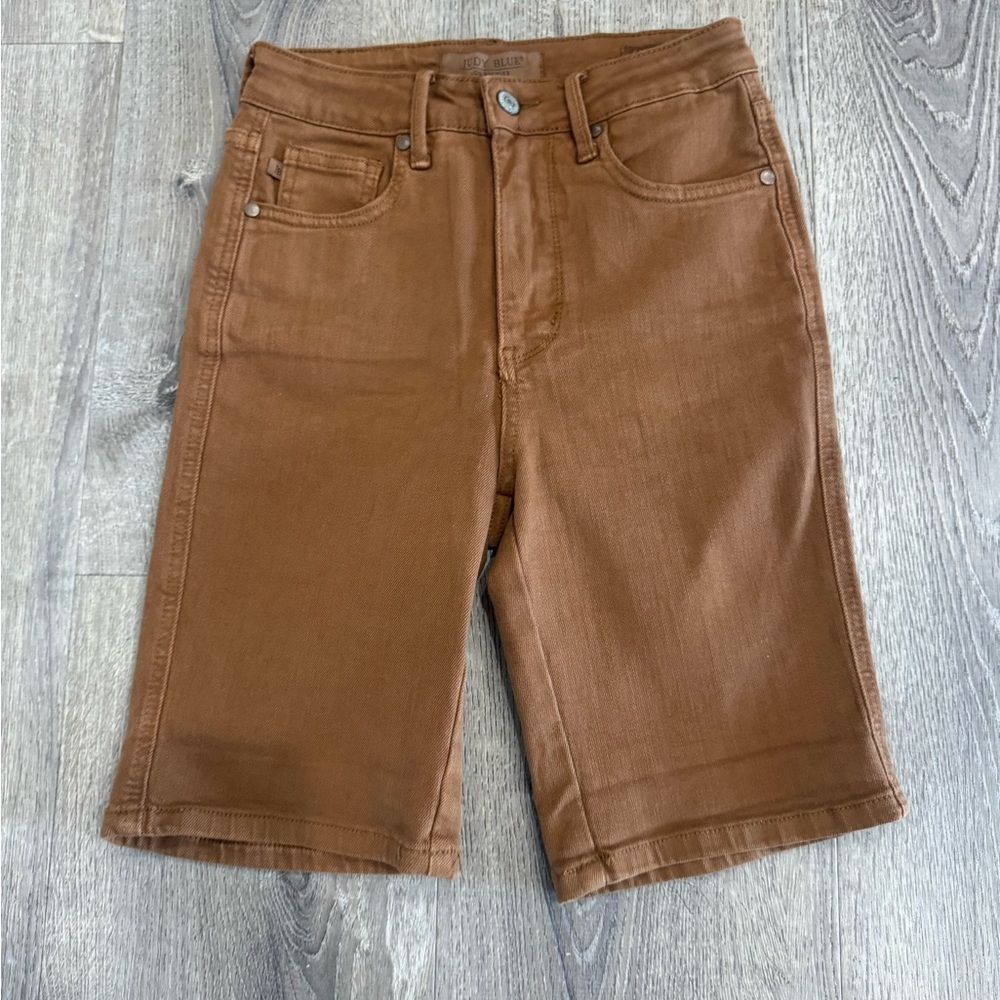 Judy Blue Tan Denim Shorts